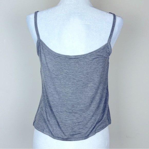 SKIMS | Skims Sleep Straight Neck Cropped Cami In Heather Grey | 4X. - Picture 4 of 7